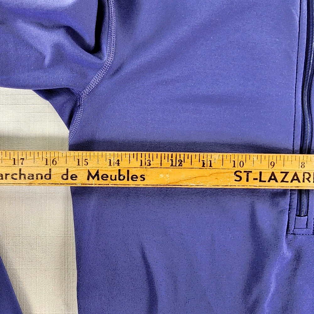 Nike Quarter-Zip Pullover Womens M Blue Just Do It Athletic Polyester Blend - Picture 8 of 12
